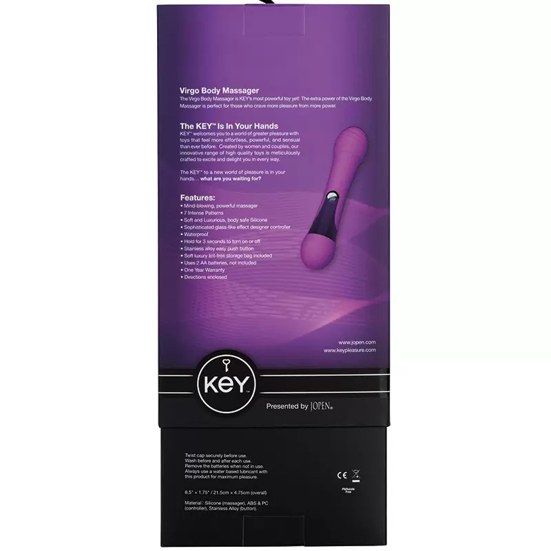 Вибромассажер рельефный Virgo – фиолетовый