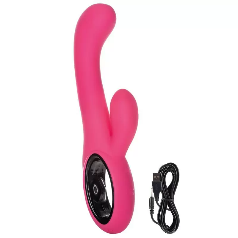 Вибромассажер  Coco Licious Rechargeable Dual Wand со стимуляцией клитора – розовый