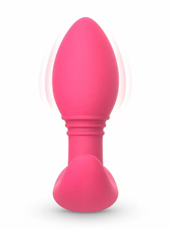 Интерактивная вибропробка One-DC Axel, 10 см, 9 режимов, силикон, розовый