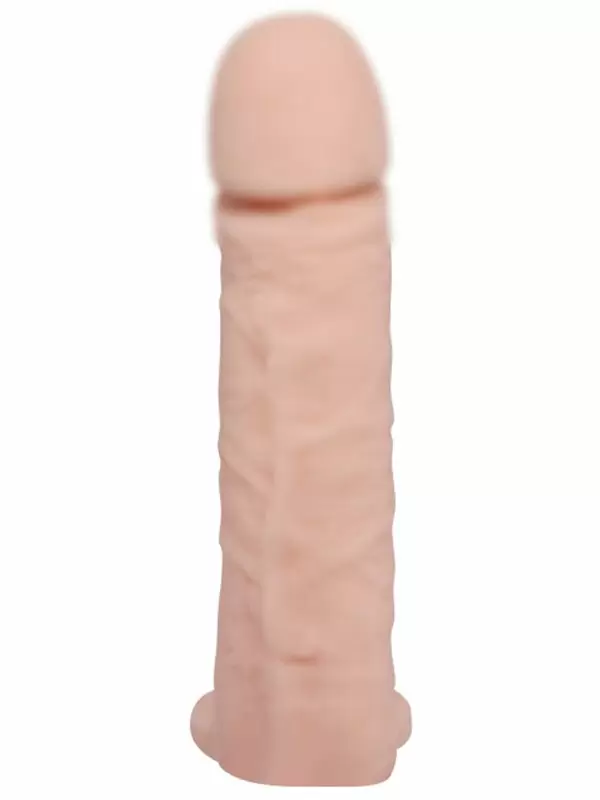 Реалистичная насадка удлинитель Pretty Love Penis sleeve Medium, 16 см, телесный