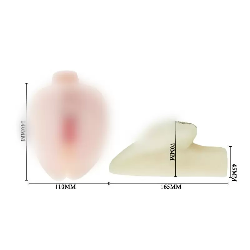 Вагина с лобковыми волосами и анус Little Butt с вибропулей и проводным пультом – телесный