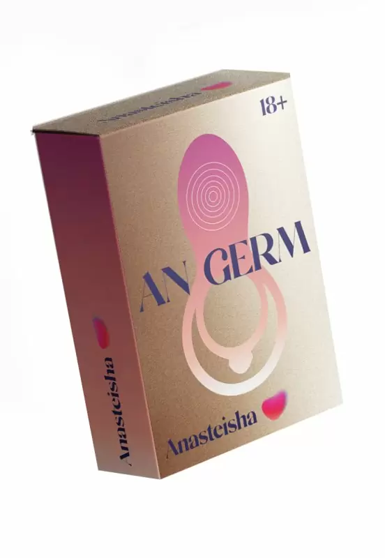 Двойное эрекционное виброкольцо Anasteisha AN Germ, диаметр 5 см, силикон, лиловый