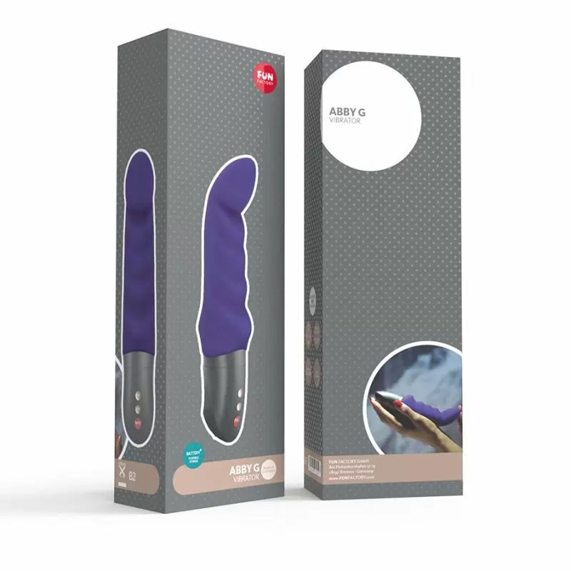 Вибратор Fun Factory Abby, стимуляция точки G, 6 режимов, 4 скорости, медицинский силикон, фиолетовый