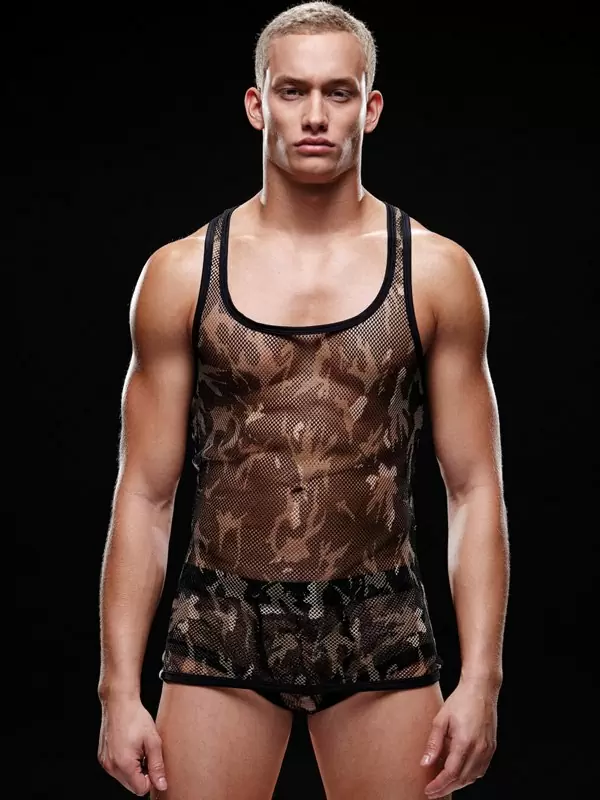 Мужская майка-борцовка милитари - S/M