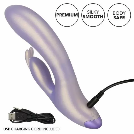 Изогнутый вибратор-кролик G-Love Gbunny, 19 см, 12 режимов, фиолетовый