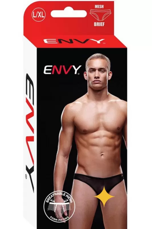 Черные брифы, трусы мужские - L/XL