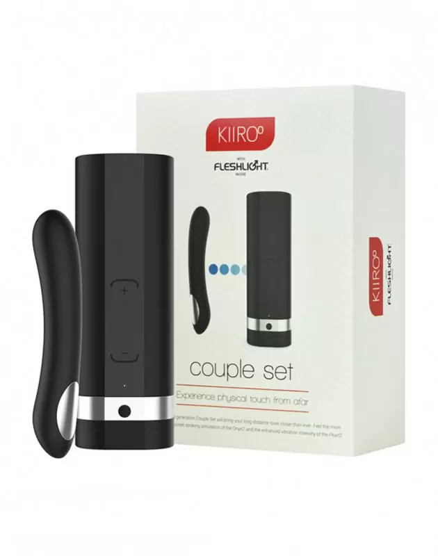 Интерактивный набор Kiiroo: мастурбатор Onyx 2 + вибратор Pearl – черный