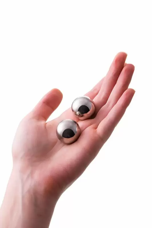 Металлические вагинальные шарики TOYFA диаметром 2,5 см - серебристый