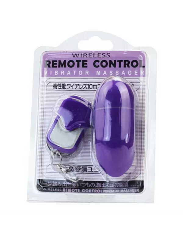 Крупное продолговатое виброяйцо Wireless Vibrator Massager на дистанционном управлении – фиолетовый