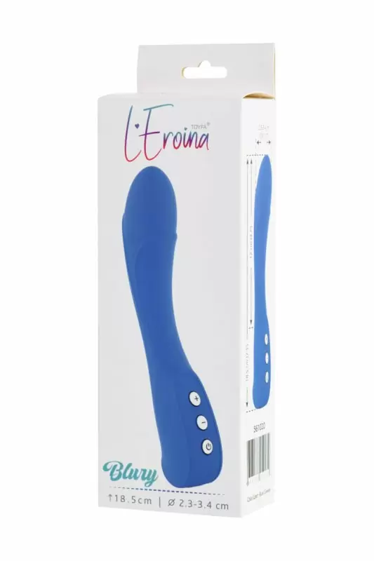 Гибкий вибратор L'eroina by Toyfa Blury. 10 виброрежимов, 12 см, силикон