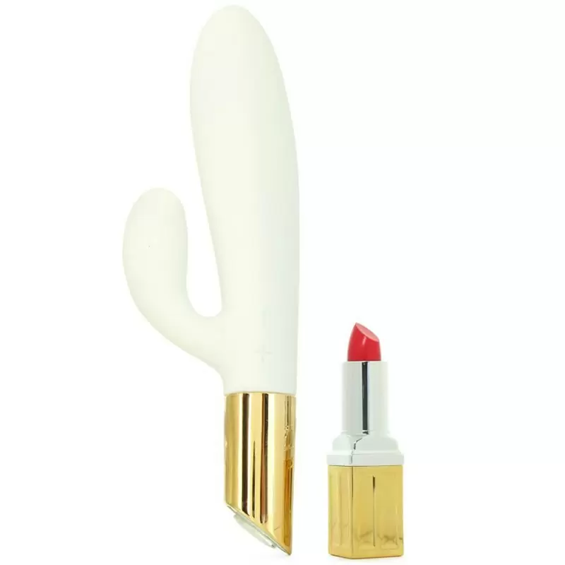 Перезаряжаемый вибромассажер двойного действия Callie Vibrating Dual Massager – белый