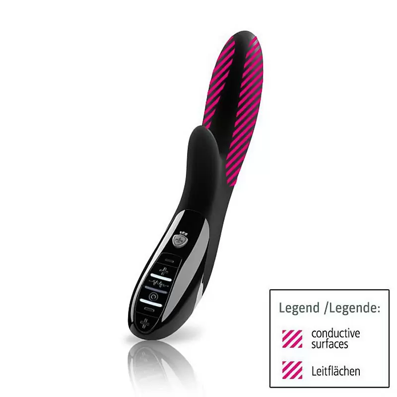 Вибратор-кролик с электростимуляцией Daring Danny Black Edition – черный