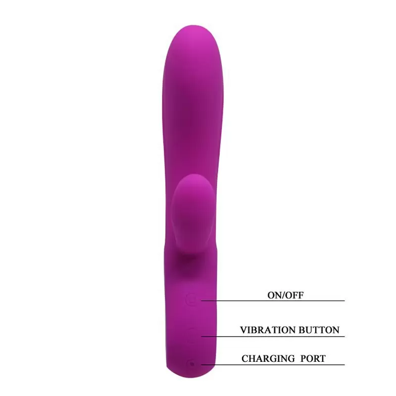 Вибратор-кролик Conrad с эргономичным держателем – розовый