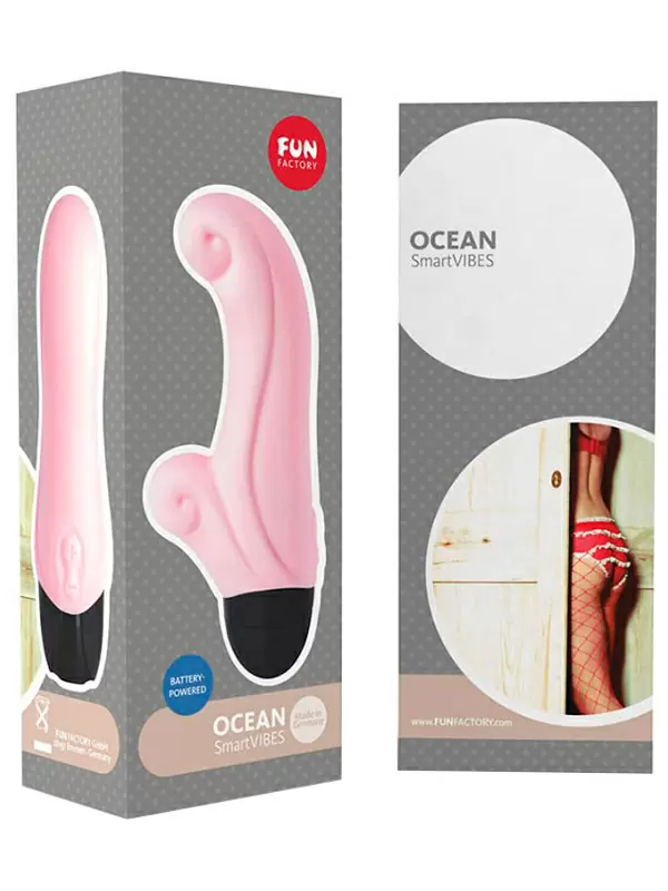 Фактурный вибратор-кролик Fun Factory Ocean 6 режимов, силикон, розовый