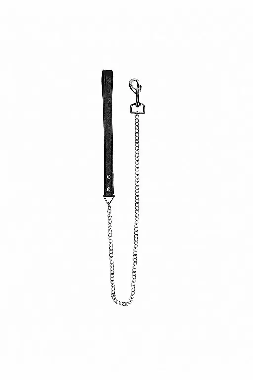 Поводок Leather Handle Chain Lead