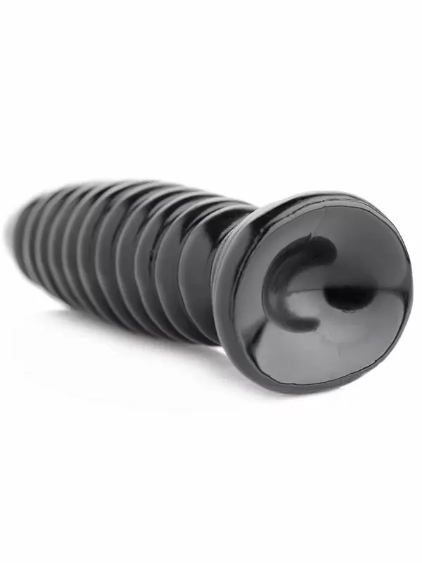 Ребристый анальный стимулятор Obsession, 11 звеньев, 17,8 см, черный
