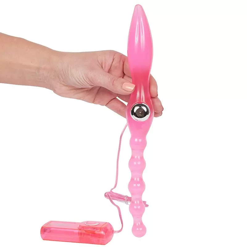 Анальный стимулятор Sex Squid Double-Ender двухсторонний с вибрацией – розовый