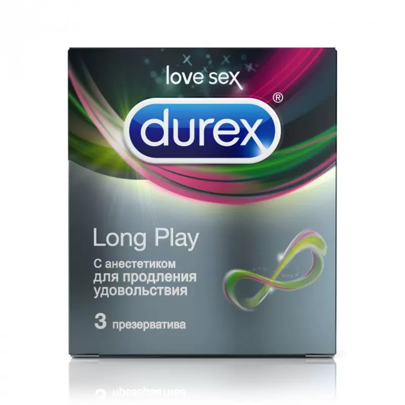 Презервативы Durex Long Play с анестетиком – 3 шт