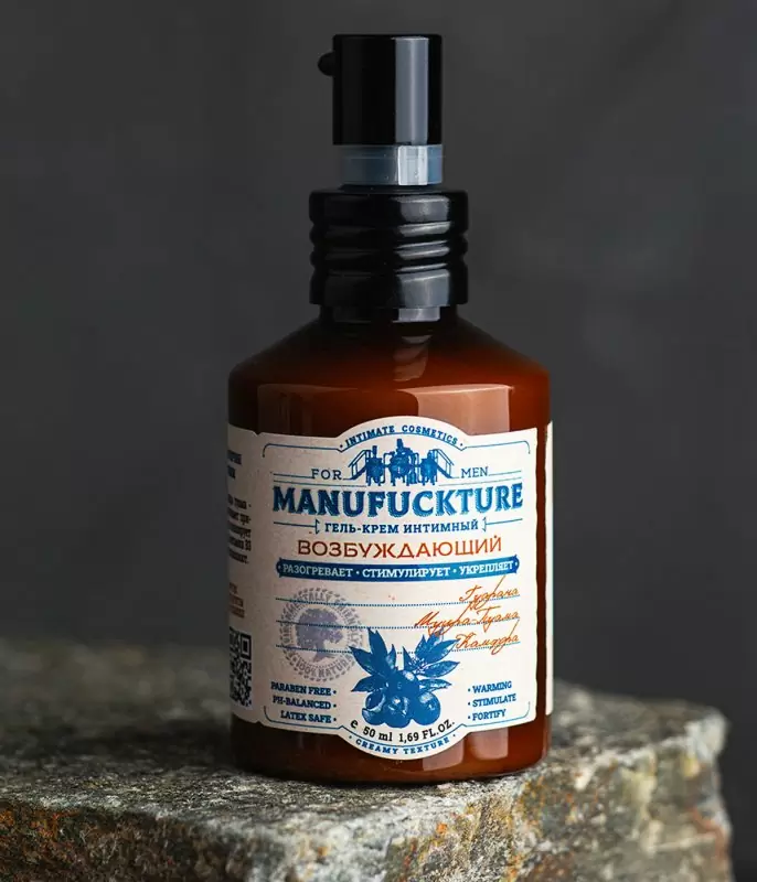 Интимный гель-крем для мужчин MANUFUCKTURE, с возбуждающим действием, 50 мл