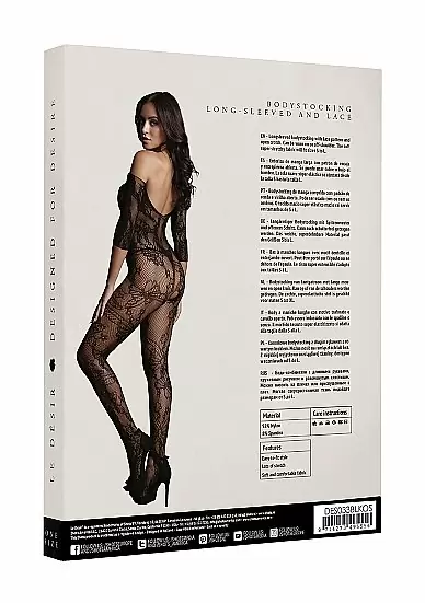 Кетсьюит (боди-комбинезон) Lace Sleeved Bodystocking