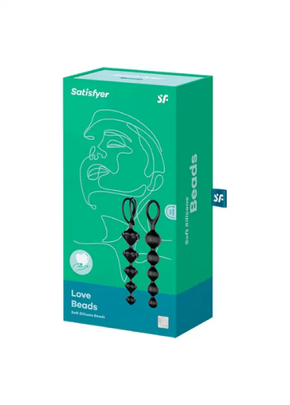 Набор анальных елочек Satisfyer Beads - черный