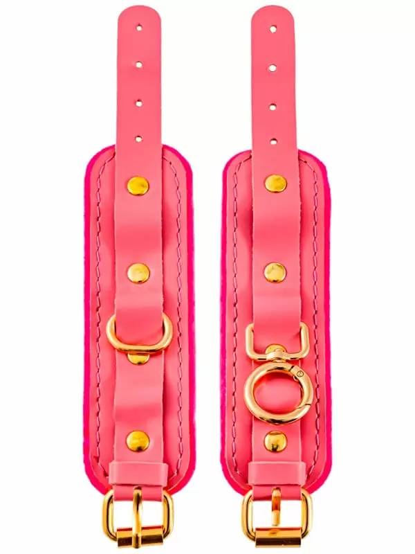 Миниатюрные наручники Pecado BDSM «МИНИ», двуслойные, натуральная кожа, розовые