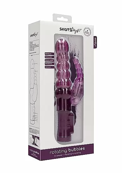 ВИБРАТОР КРОЛИК ROTATING BUBBLES-Purple