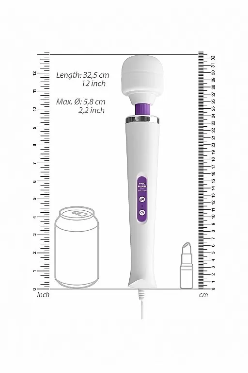 Вибромассажёр Wonder Wand — белый с фиолетовым 
