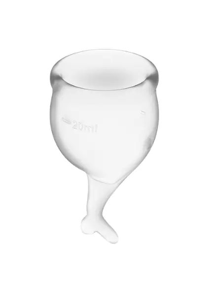 Набор менструальных чаш Satisfyer Feel secure Menstrual Cup, 15 и 20 мл, силикон, прозрачный