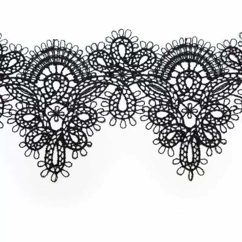 Черное кружевное ожерелье-чокер ручной работы Dolce Piccante Delicati pizzi - S/M