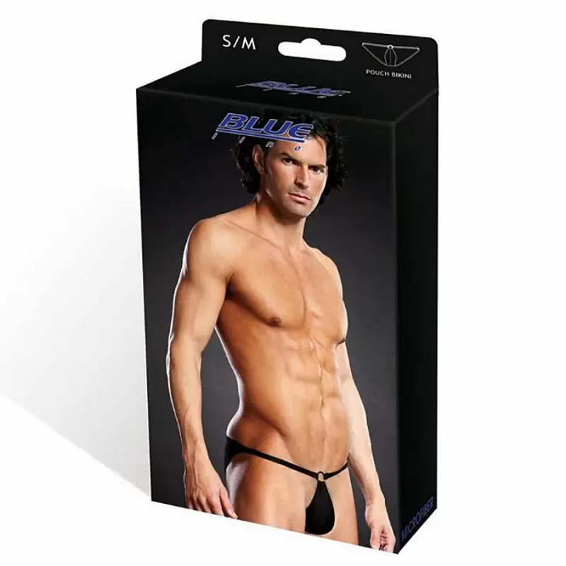 Сексуальные мужские Pouch-бикини BlueLine черные – S/M