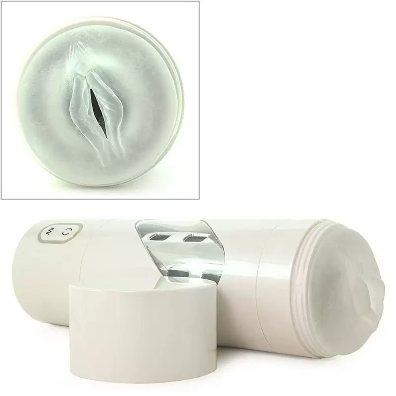 Перезаряжаемый мастурбатор вагина Roto-Bator Pussy с ротацией - серебристый