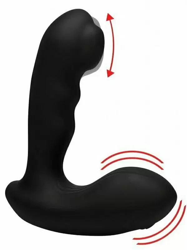 Мощный стимулятор простаты Alpha Pro, 7 режимов, 11,9 см, силикон, черный