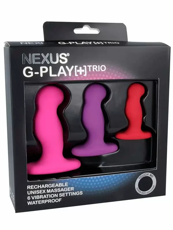 Набор вибровтулок Nexus G-Play+ Trio, 3 размера, 3 цвета