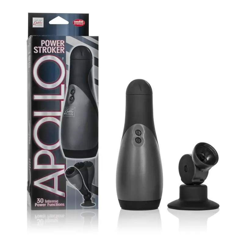 Мастурбатор  с вибрацией Apollo Power Stroker – черный
