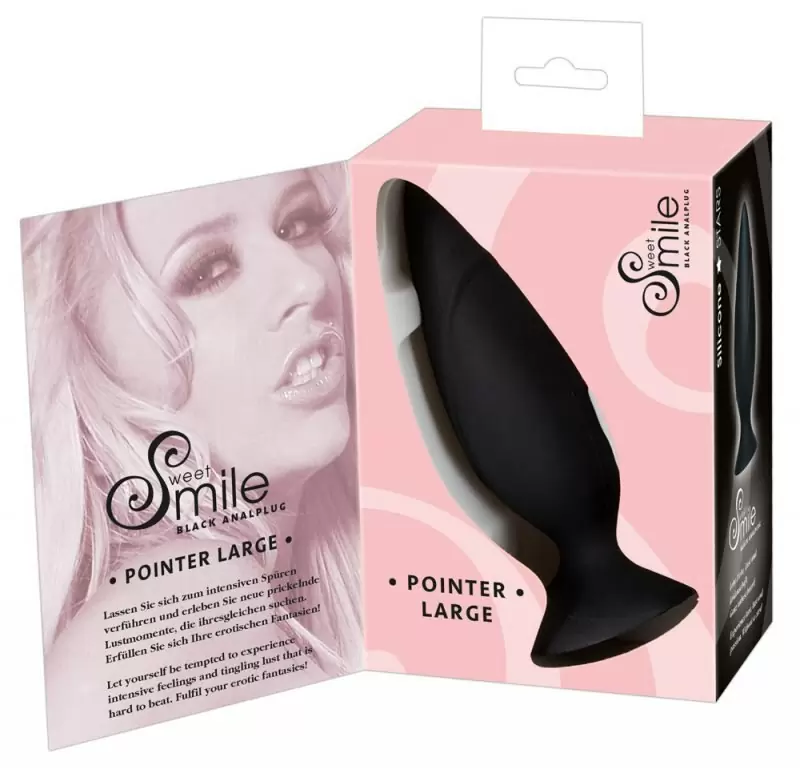 Анальная втулка на присоске Pointer Large большая - черный