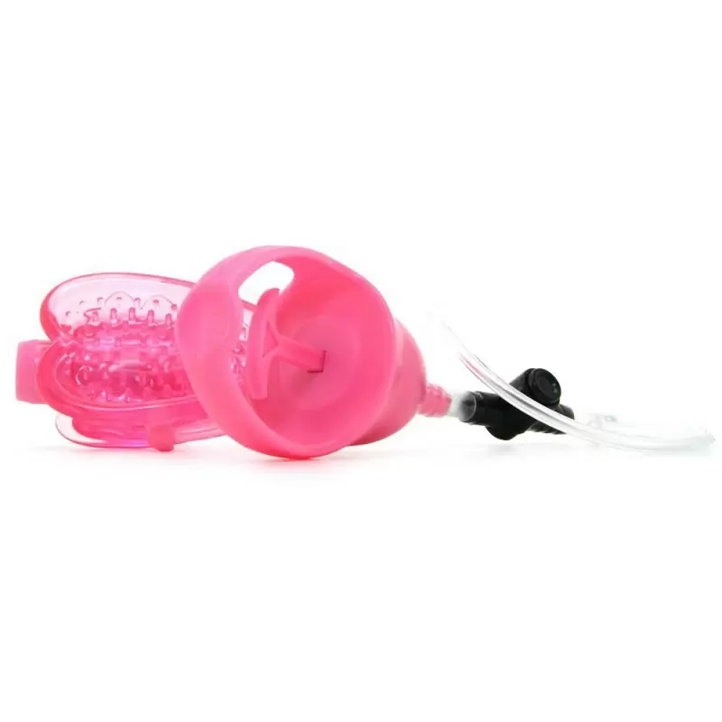 Вакуумная помпа Vibrating Mini Pussy Pump с вибрацией – розовый