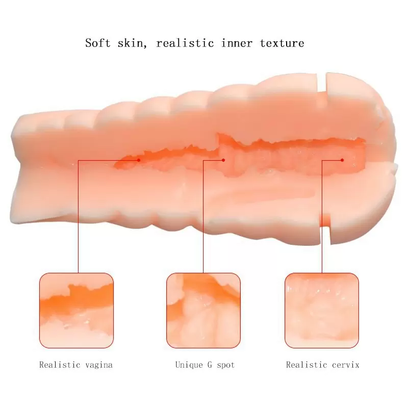 Перезаряжаемый маструбатор вагина RF в тубе - телесный с черным
