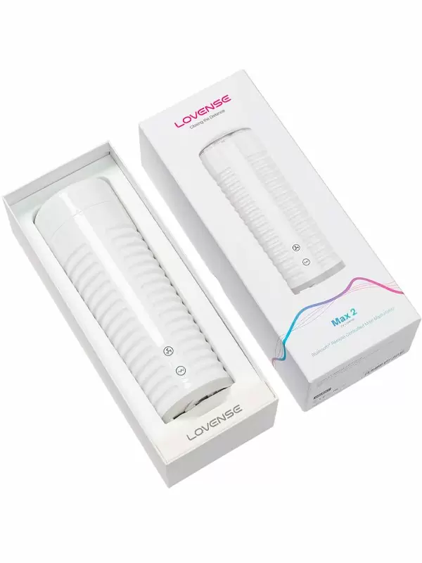 Нереалистичный мастурбатор LOVENSE MAX 2, 20 см, ТПЕ, белый