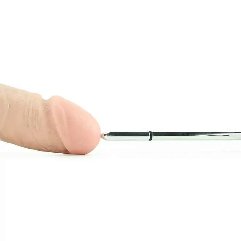 Электростимулятор уретры Thin Finn удлиненный – серебристый