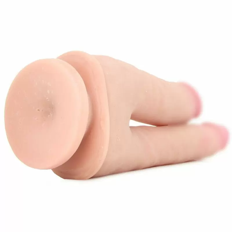 Фаллоимитатор двойного проникновения King Cock Plus Dual Density на присоске – телесный