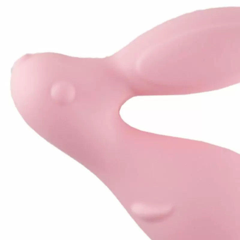 Многофункциональный вибратор в форме зайчика Eris - розовый: 10 режимов вибрации, медицинский силикон