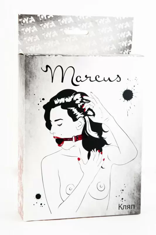 Силиконовый кляп на кружевном ремешке 78 см TOYFA Marcus – красный