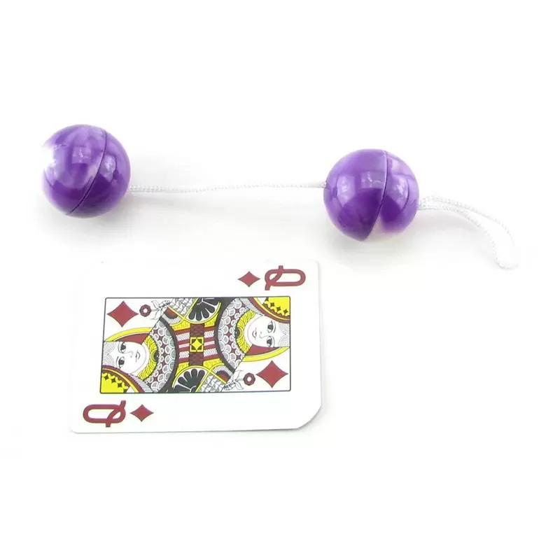 Вагинальные шарики Duotone Orgasm Balls – бело-фиолетовый