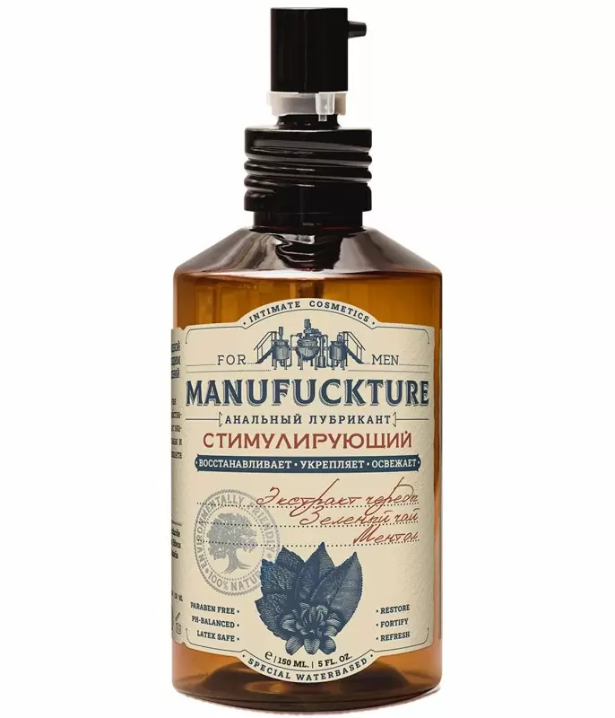 Стимулирующий анальный интимный гель MANUFUCKTURE, с чередой и зеленым чаем, 150 мл