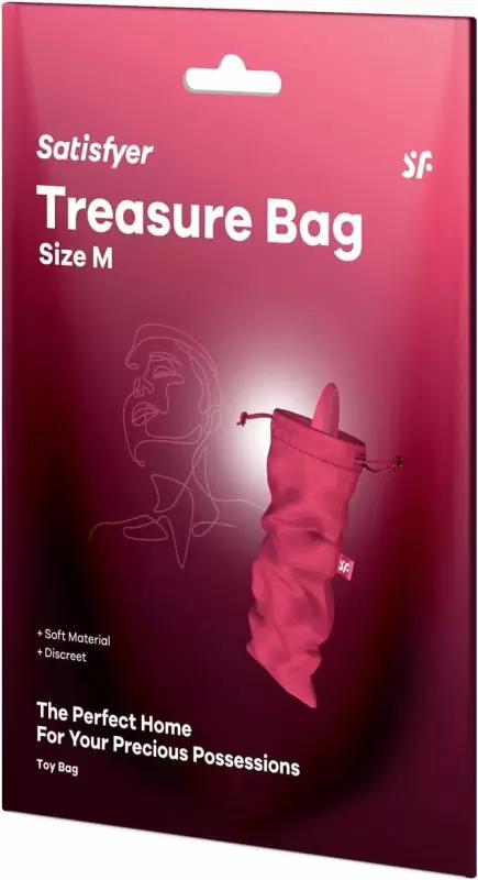 Мешочек Satisfye для хранения секс-игрушек — розовый, размер M