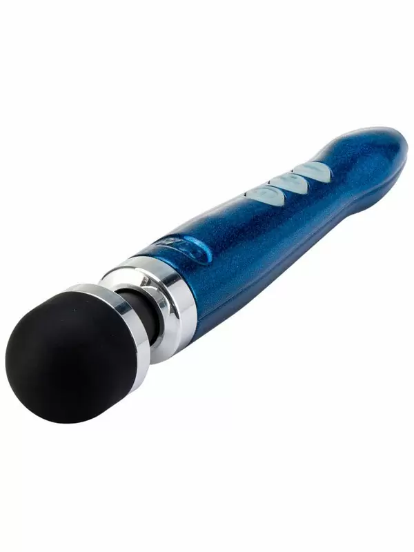 Мощный вибратор Doxy Die Cast 3R, 28 см, силикон, синий