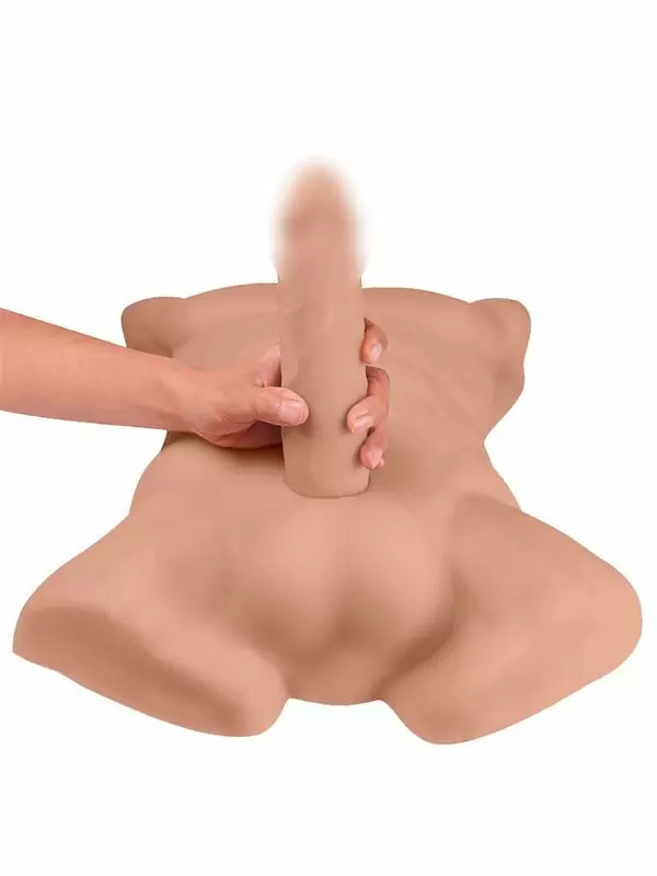 Apollo - реалистичная секс-кукла в форме торса с фаллоимитатором, коричневая | Он и Она 18+