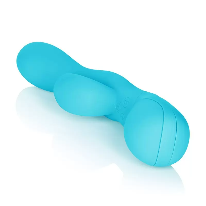 Вибромассажер Impress Tongue со стимуляцией клитора – голубой