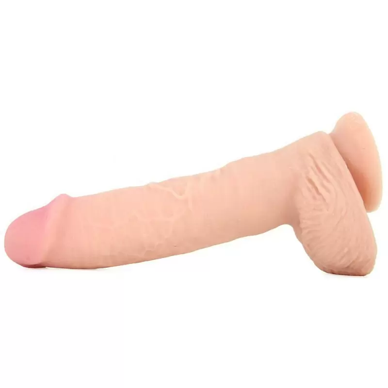 Фаллоимитатор-реалистик с мошонкой King Cock Plus 10